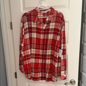 Sonoma Red and Cream Checkered Shirt